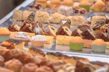 Traditional cakes and sweets during a celebration in Val Isarco, Dolomites