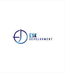 Esk Development modern creative vector logo template