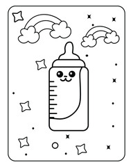 
kawaii coloring page, kids coloring page, kids kawaii coloring page
