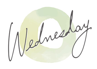 手書きの曜日アイコン_水曜日