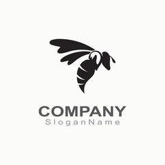 Bee logo simple creative inspiration for business template vector animal