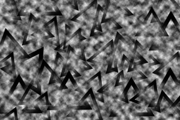 Abstract render cloud background with black triangles