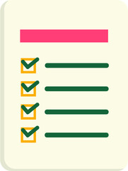 Checklist note product for buying payment