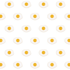 シンプルなかわいい目玉焼きのパターン③　背景素材　イラスト