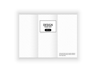 Tri fold brochure with thin lines. Flyer layout for advertising.