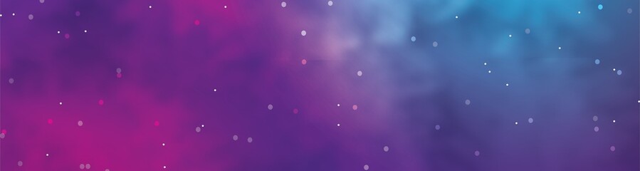 Abstract background using sky pattern with variations of purple, red and blue colors. There are white circles and areas of blue and red light. long landscape size