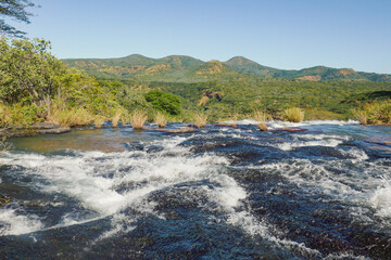 Scenic view of Kimani River in Mpanga Kipengele Game Reserve in Tanzania