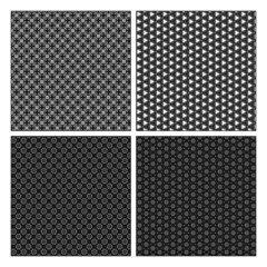 Synthesis Pattern Set 2  -  4 Black and White patterns captured from the artwork 'Synthesis'