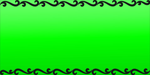 green background flower border