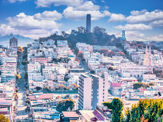 General view of the city of San Francisco, California, USA