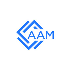 AAM technology letter logo design on white  background. AAM creative initials technology letter logo concept. AAM technology letter design.
