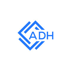 ADH technology letter logo design on white  background. ADH creative initials technology letter logo concept. ADH technology letter design.
