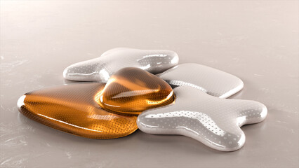 4к Softbody dynamics. Satisfying calm video. 3d render  