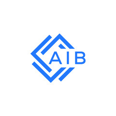 AIB technology letter logo design on white  background. AIB creative initials technology letter logo concept. AIB technology letter design.
