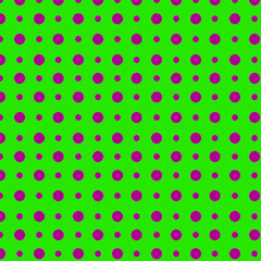 Green background in red circles. Vector illustration