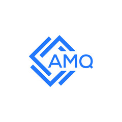 AMQ technology letter logo design on white  background. AMQ creative initials technology letter logo concept. AMQ technology letter design.

