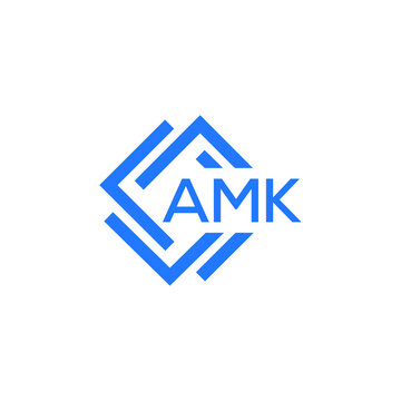 AMK technology letter logo design on white  background. AMK creative initials technology letter logo concept. AMK technology letter design.
