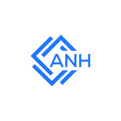 Fototapeta premium ANH technology letter logo design on white background. ANH creative initials technology letter logo concept. ANH technology letter design. 