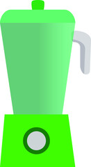 illustration of an electric mixer green color on a white background