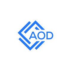 Fototapeta premium AOD technology letter logo design on white background. AOD creative initials technology letter logo concept. AOD technology letter design. 