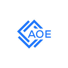Obraz premium AOE technology letter logo design on white background. AOE creative initials technology letter logo concept. AOE technology letter design. 