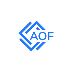 Fototapeta premium AOF technology letter logo design on white background. AOF creative initials technology letter logo concept. AOF technology letter design. 