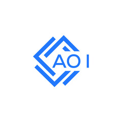 AOI technology letter logo design on white  background. AOI creative initials technology letter logo concept. AOI technology letter design.
