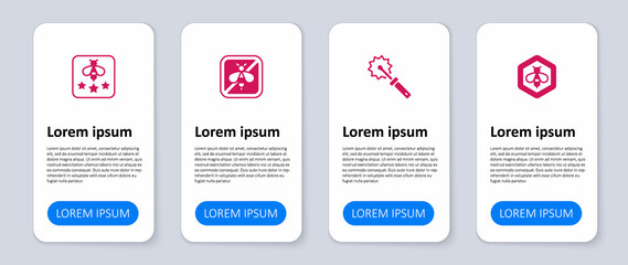 Set Bee and honeycomb, Cutter roll for, Stop bee and Type of. Business infographic template. Vector