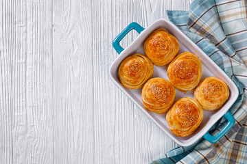 snail shaped hand pies with mutton fillings