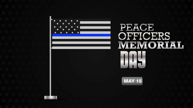 Peace Officers Memorial Day. May 15 Holiday celebration concept. Abstract web banner, Poster and template design vector illustration. - Powered by Adobe
