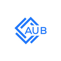 AUB technology letter logo design on white  background. AUB creative initials technology letter logo concept. AUB technology letter design.
