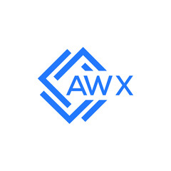 AWX technology letter logo design on white  background. AWX creative initials technology letter logo concept. AWX technology letter design.