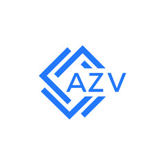 AZV technology letter logo design on white  background. AZV creative initials technology letter logo concept. AZV technology letter design.