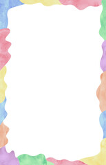 背景素材　水彩で描いたアースカラーのフレーム