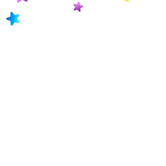 Rainbow Festive Confetti. Carnival Star Falling.