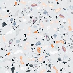 Terrazzo Texture Vector. Flooring Seamless Pattern
