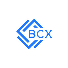 Obraz premium BCX technology letter logo design on white background. BCX creative initials technology letter logo concept. BCX technology letter design.