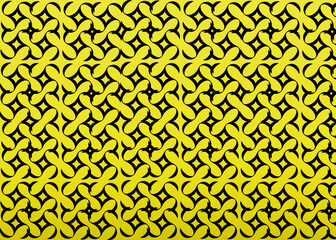 seamless leopard skin pattern, yellow flower seamless pattern design in black color on yellow dark background, seamless pattern design of small flower in yellow color on dark background
