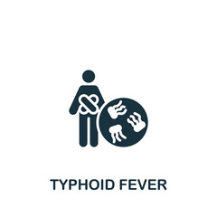 Typhoid Fever icon. Monochrome simple Deseases icon for templates, web design and infographics
