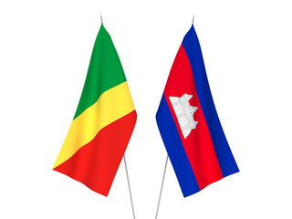 Kingdom of Cambodia and Republic of the Congo flags