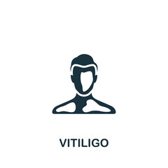 Vitiligo icon. Monochrome simple Deseases icon for templates, web design and infographics