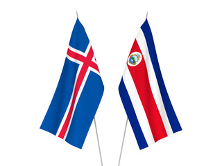 Iceland and Republic of Costa Rica flags