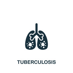Tuberculosis icon. Monochrome simple Deseases icon for templates, web design and infographics