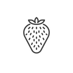 Strawberry fruit line icon
