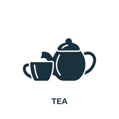 Tea icon. Monochrome simple Drinks icon for templates, web design and infographics