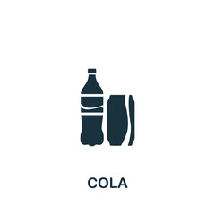 Cola icon. Monochrome simple Drinks icon for templates, web design and infographics