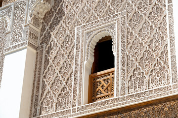 Looking up at an Islamic style window