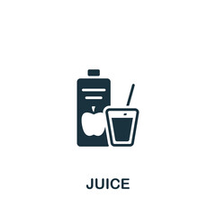 Juice icon. Monochrome simple Drinks icon for templates, web design and infographics