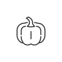Pumpkin vegetable line icon