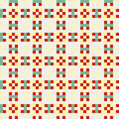 Fototapeta premium Abstract Cross Pattern generative computational art illustration